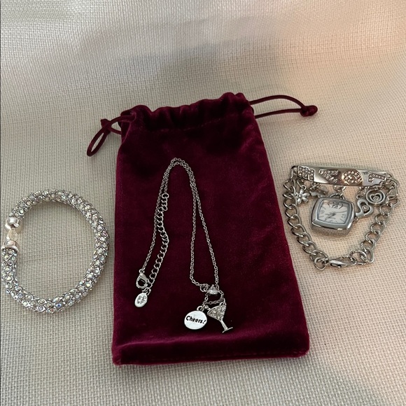 Monet Bracelet-17 in Neckace-Watch Bracelet w/charmsi - Picture 1 of 6